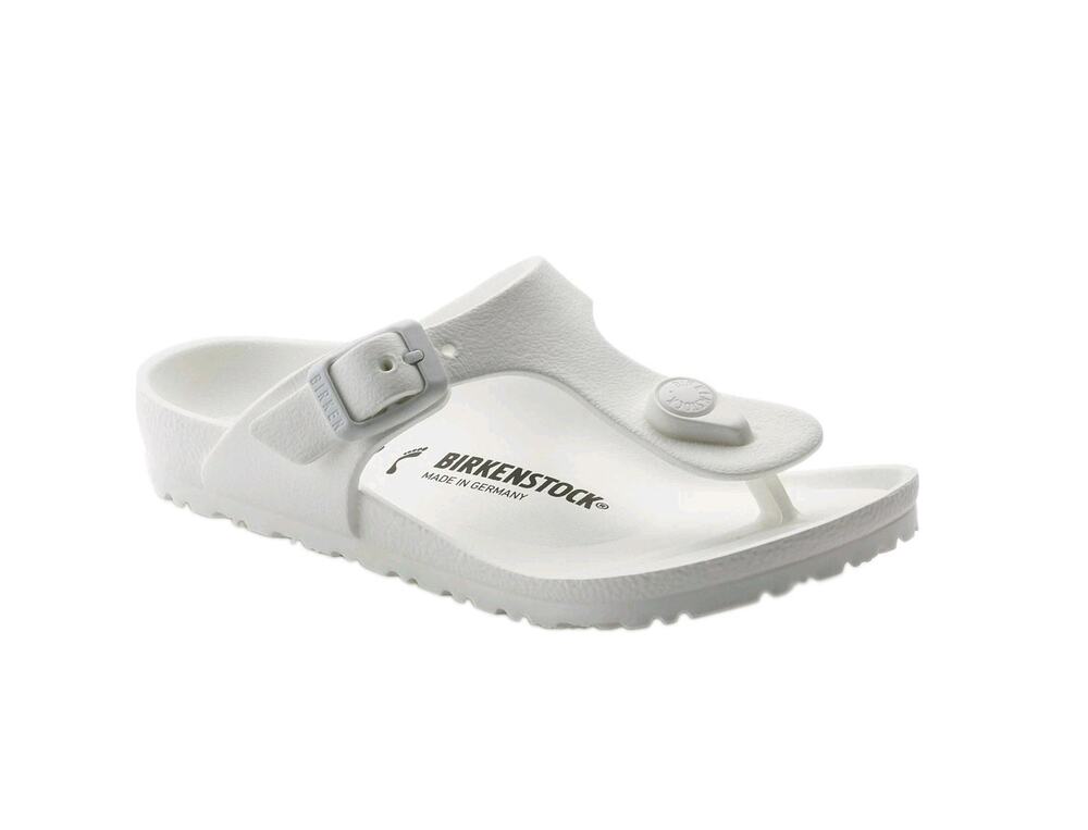 Birkenstock Gizeh White EVA Thong Sandals Adjustable Buckle Women’s 8.5 EU39
